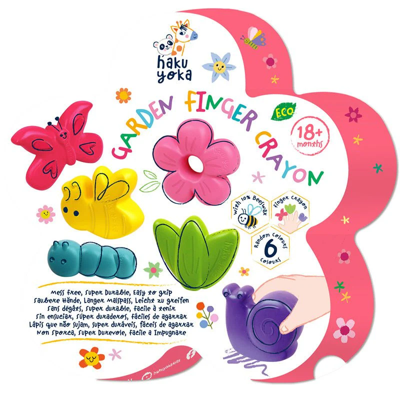 Waskrijtjes Garden Finger Crayons - set van 6 - Image 10