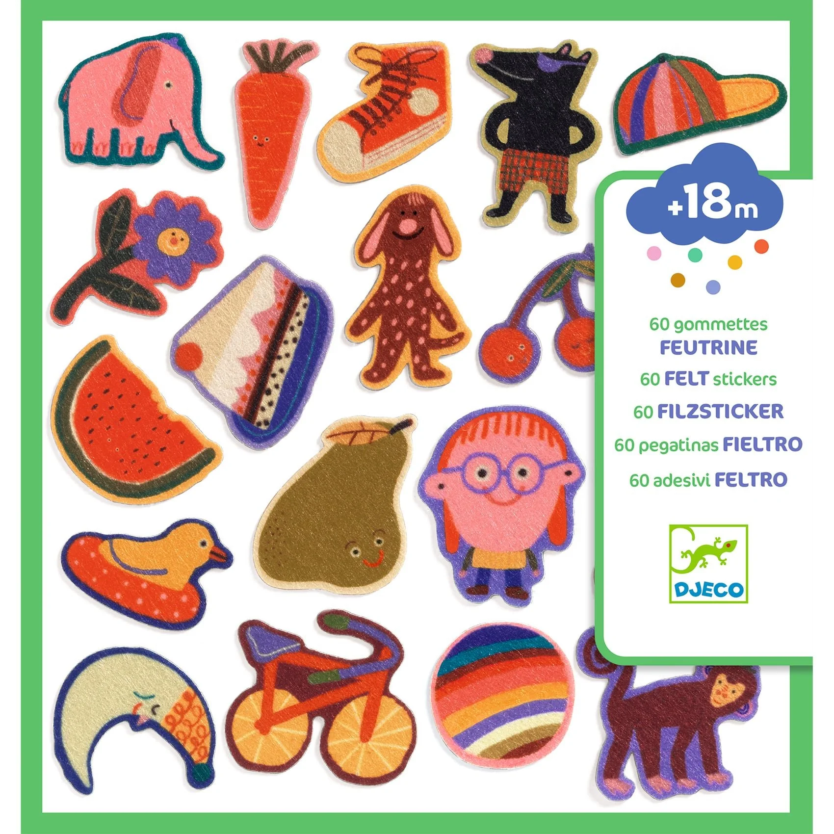 60 vilten stickers - The Silly Ones