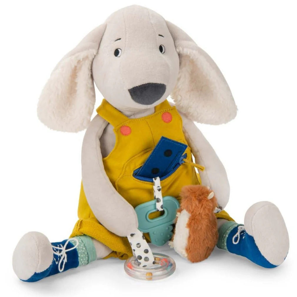Activiteitenknuffel hond Puce & Pilou