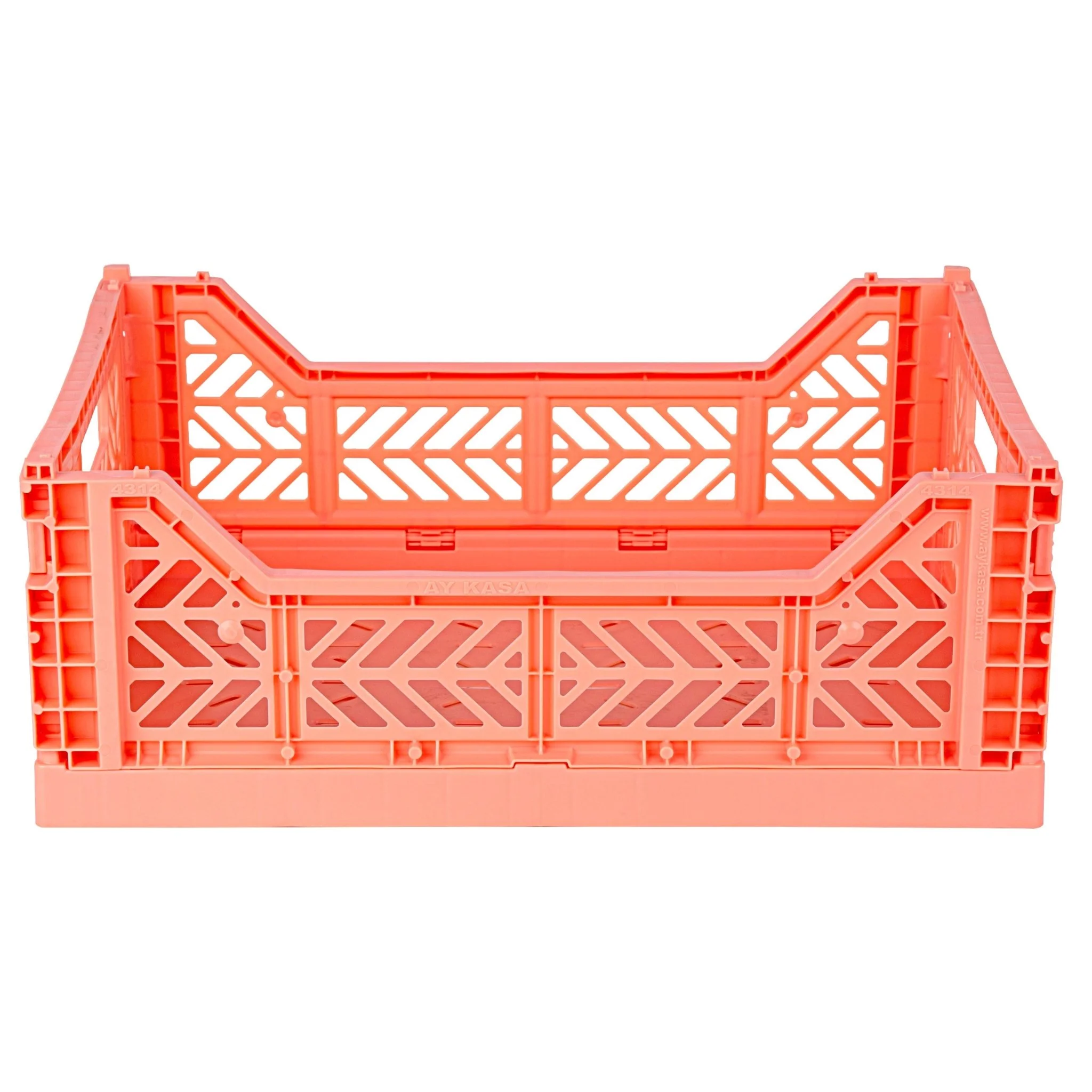 Opvouwbaar kratje Midibox Foldable Crate Salmon Pink - 40 x 30 x 15 cm