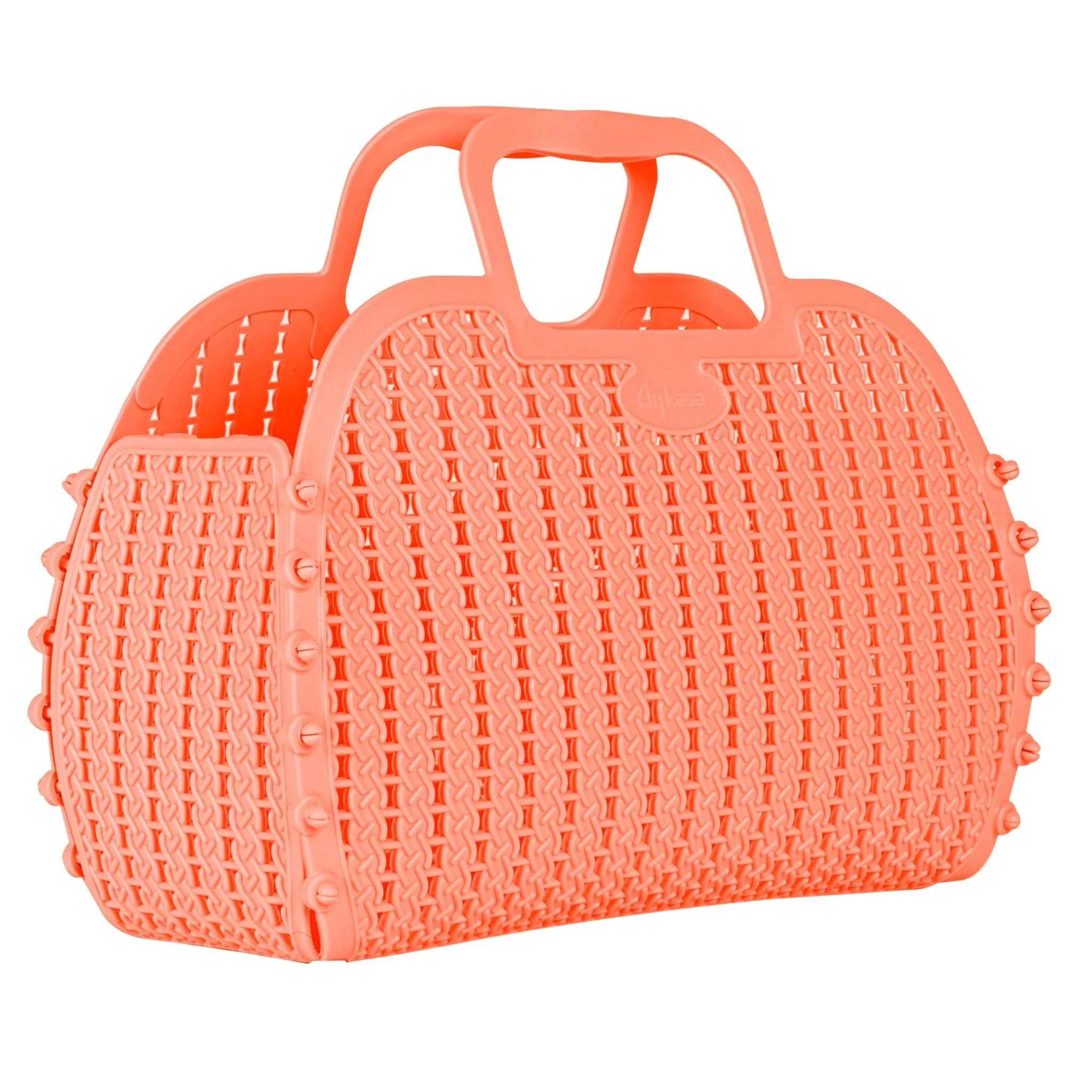 Aykasa Mandje Mini Foldable Bag - Salmon Pink - Image 3