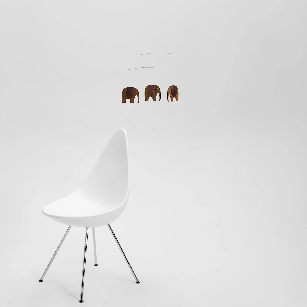 Mobiel n° 71 - Baby Elephants 3 Wood - Image 7