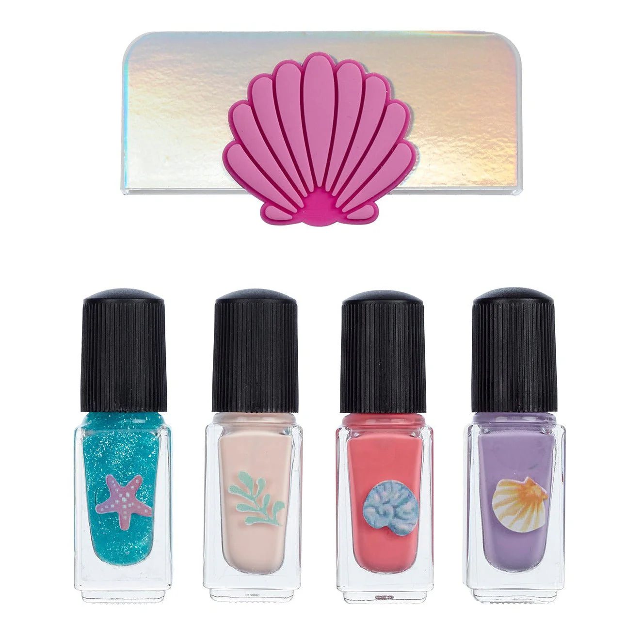 Kindernagellak Beauty set Mermaid - Blauw, roze, paars - set van 4