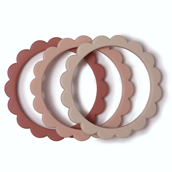 Bijtarmbandjes Flower Bracelet Blush Rose & Shifting Sand - Set van 3 - Image 5
