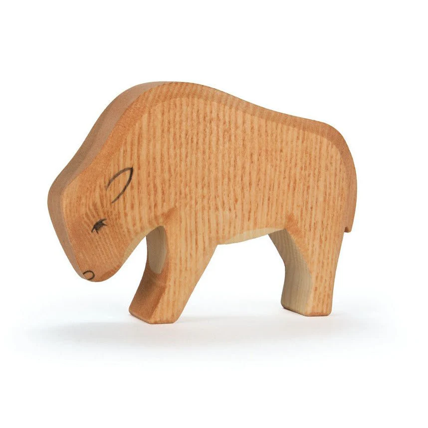 Houten speeldier Bizon Klein - 10,2 cm