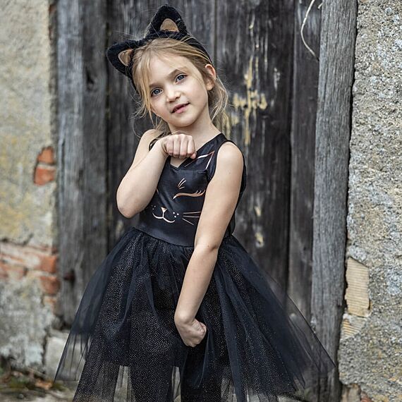 Verkleedjurk Black Cat Dress And Headpiece - Image 2
