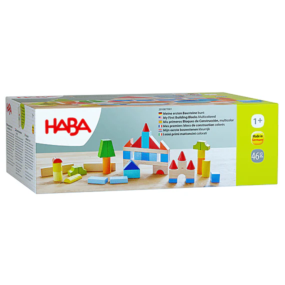 Blokkenset Mijn Eerste Bouwstenen Kleurrijk - set van 46 - Image 10