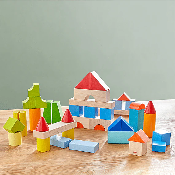 Blokkenset Mijn Eerste Bouwstenen Kleurrijk - set van 46 - Image 4