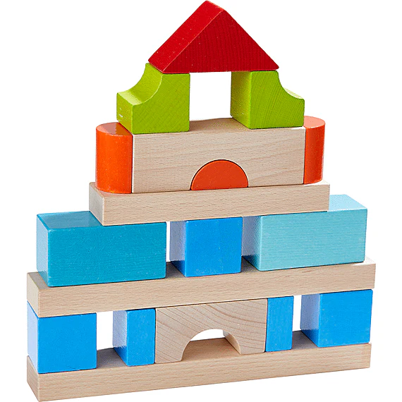 Blokkenset Mijn Eerste Bouwstenen Kleurrijk - set van 46 - Image 5