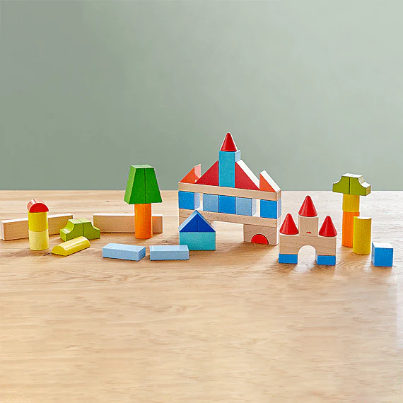 Blokkenset Mijn Eerste Bouwstenen Kleurrijk - set van 46 - Image 6
