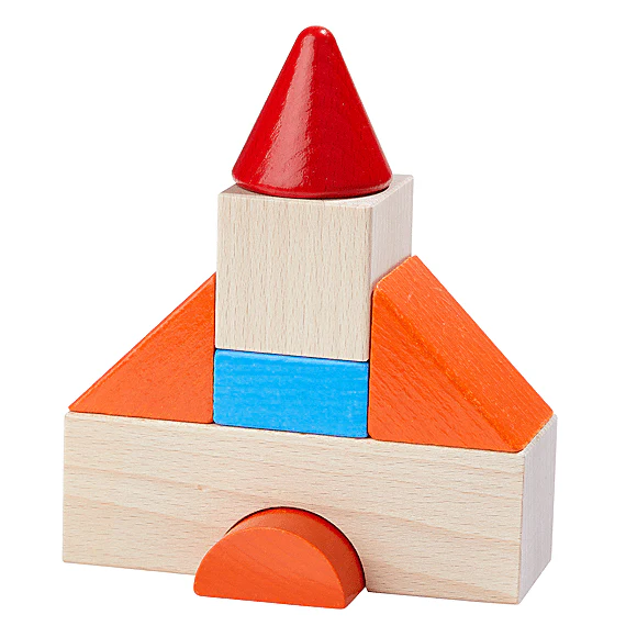 Blokkenset Mijn Eerste Bouwstenen Kleurrijk - set van 46 - Image 7