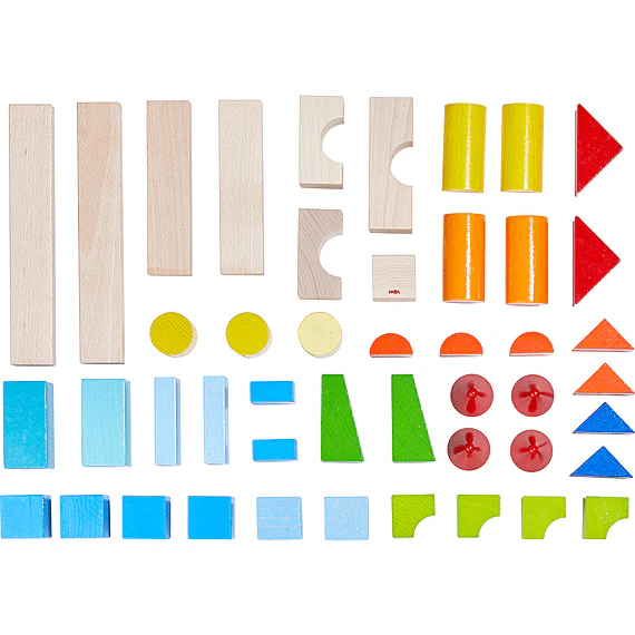 Blokkenset Mijn Eerste Bouwstenen Kleurrijk - set van 46 - Image 9