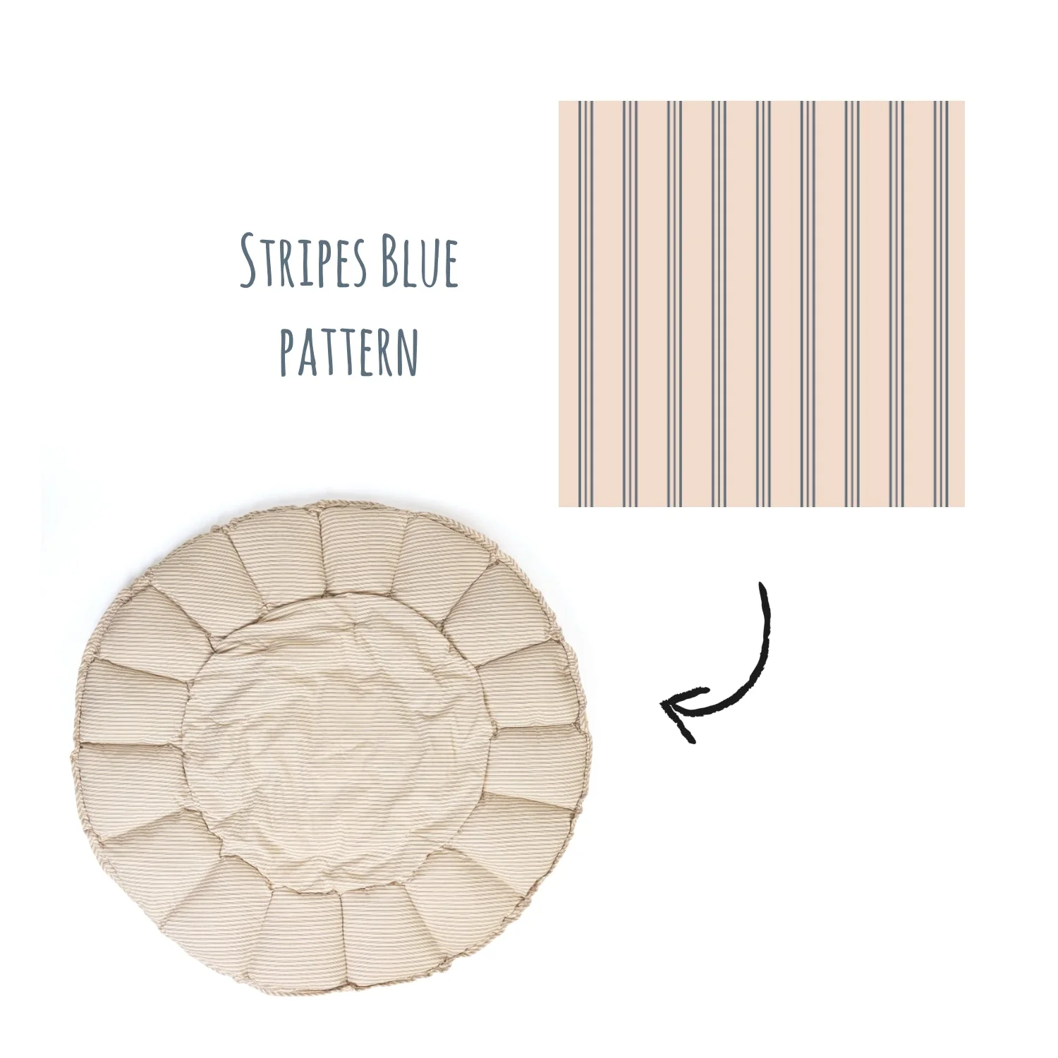 Zachte Play&Go speelmat - Bloom Stripes Blue - Image 8
