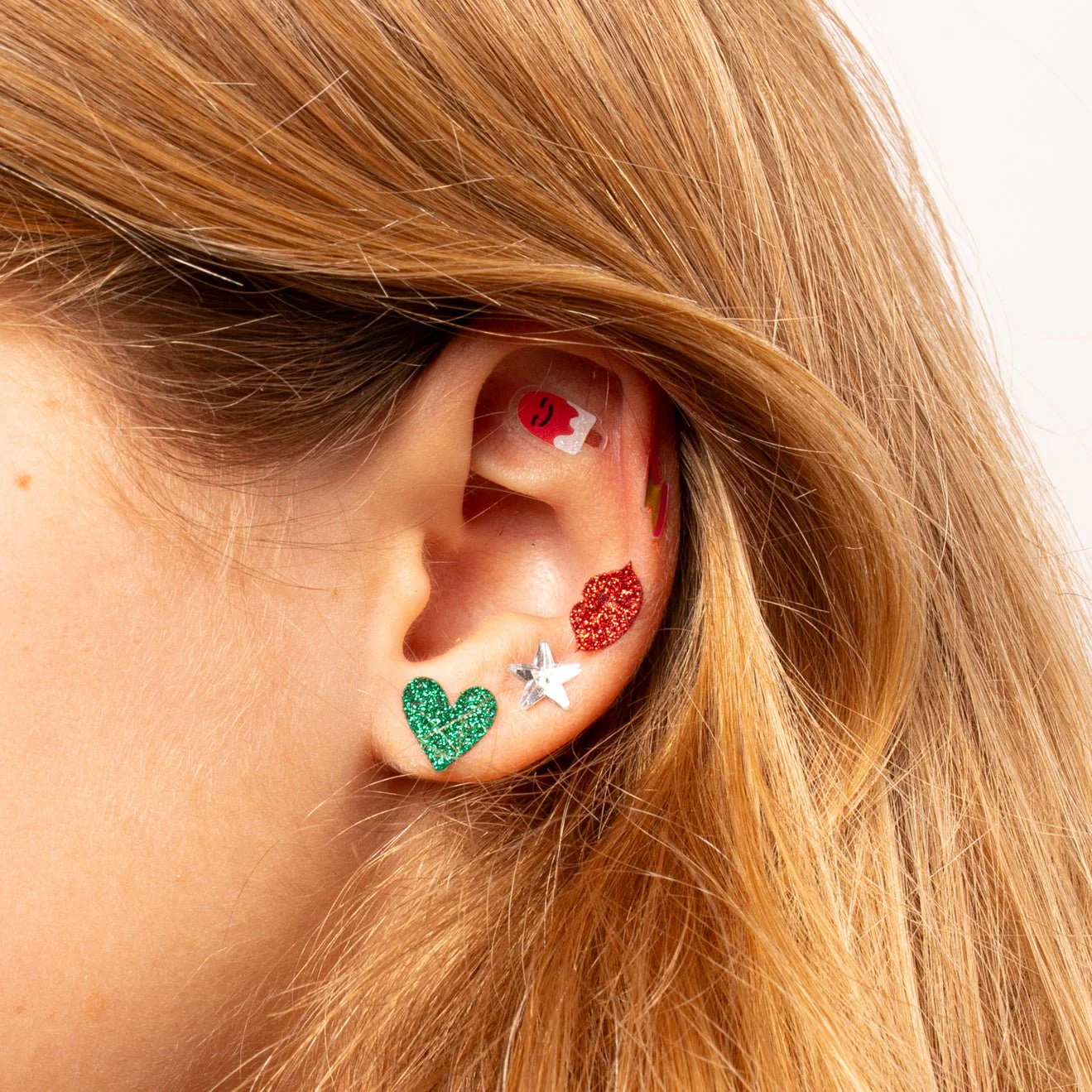 Plakoorbellen Body Art Earrings Kawaii - set van 104 - Image 3