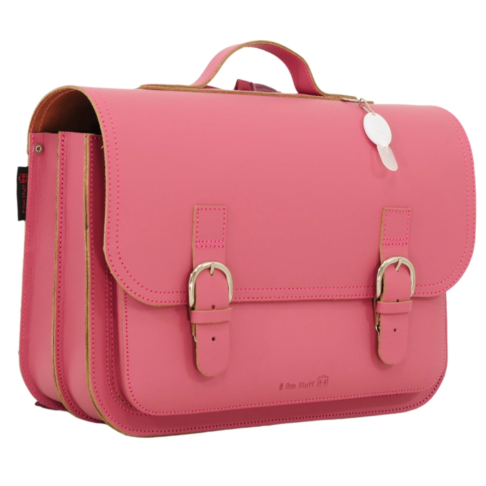 Lederen boekentas Classic Antique Pink - Image 10
