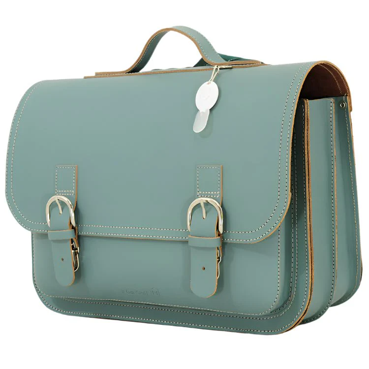 Lederen boekentas Classic Azul - Image 3