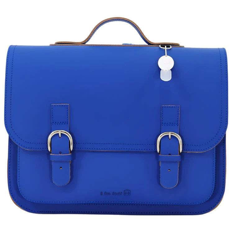 Lederen boekentas Classic Cobalt