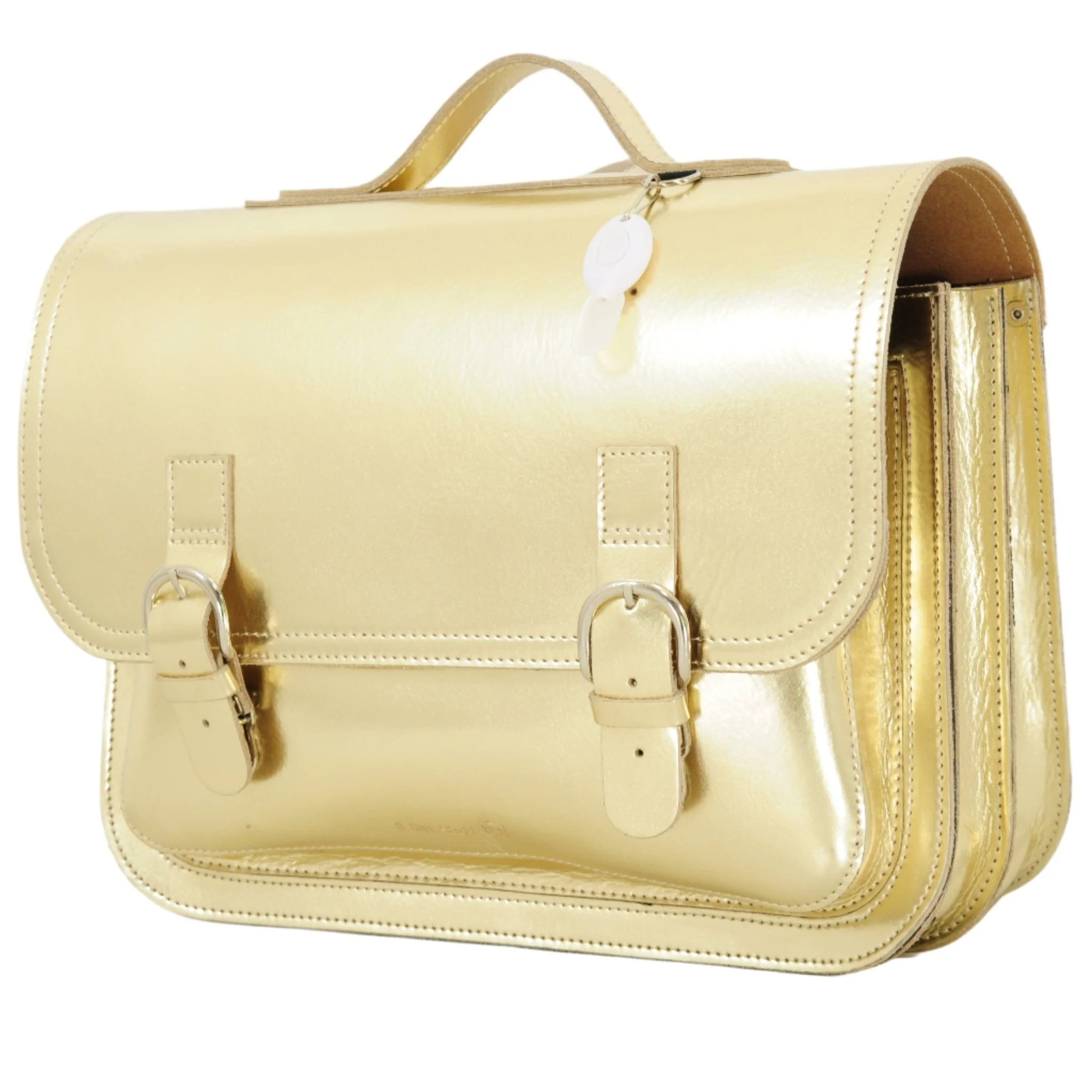 Lederen boekentas Classic Gold - Image 3