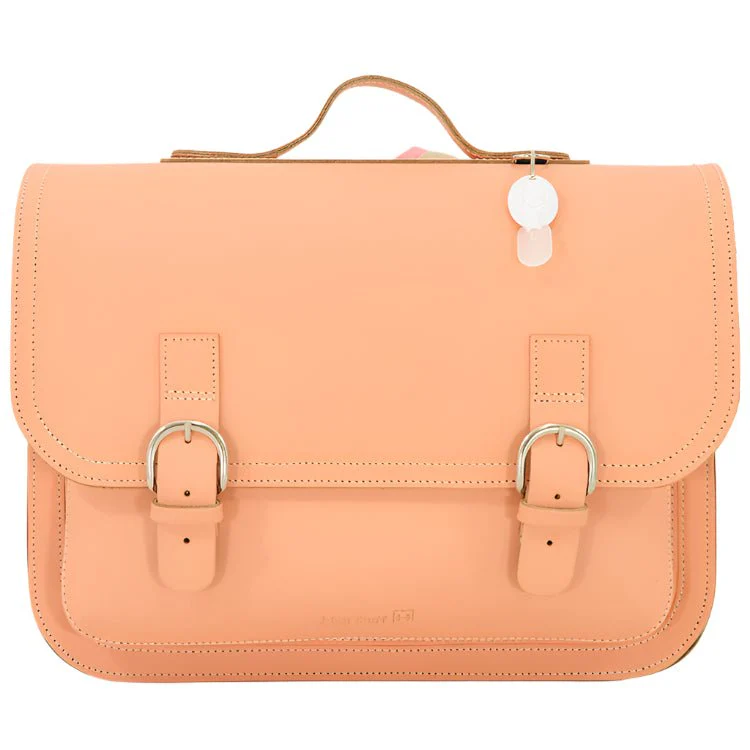 Lederen boekentas Classic Peach
