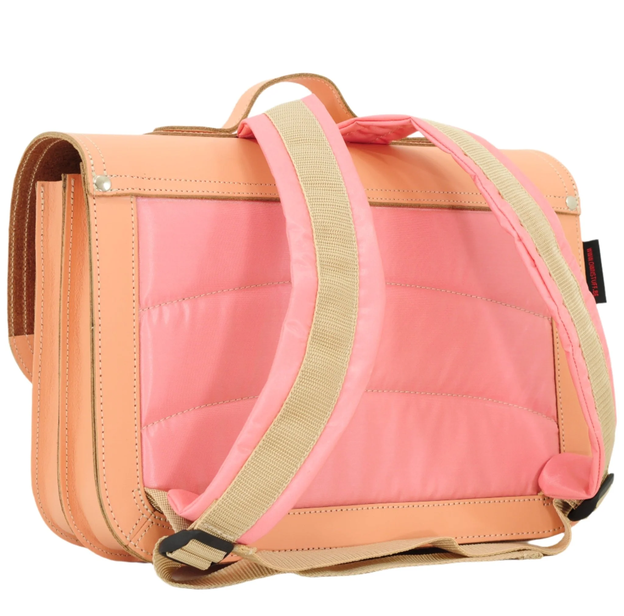 Lederen boekentas Classic Peach - Image 8