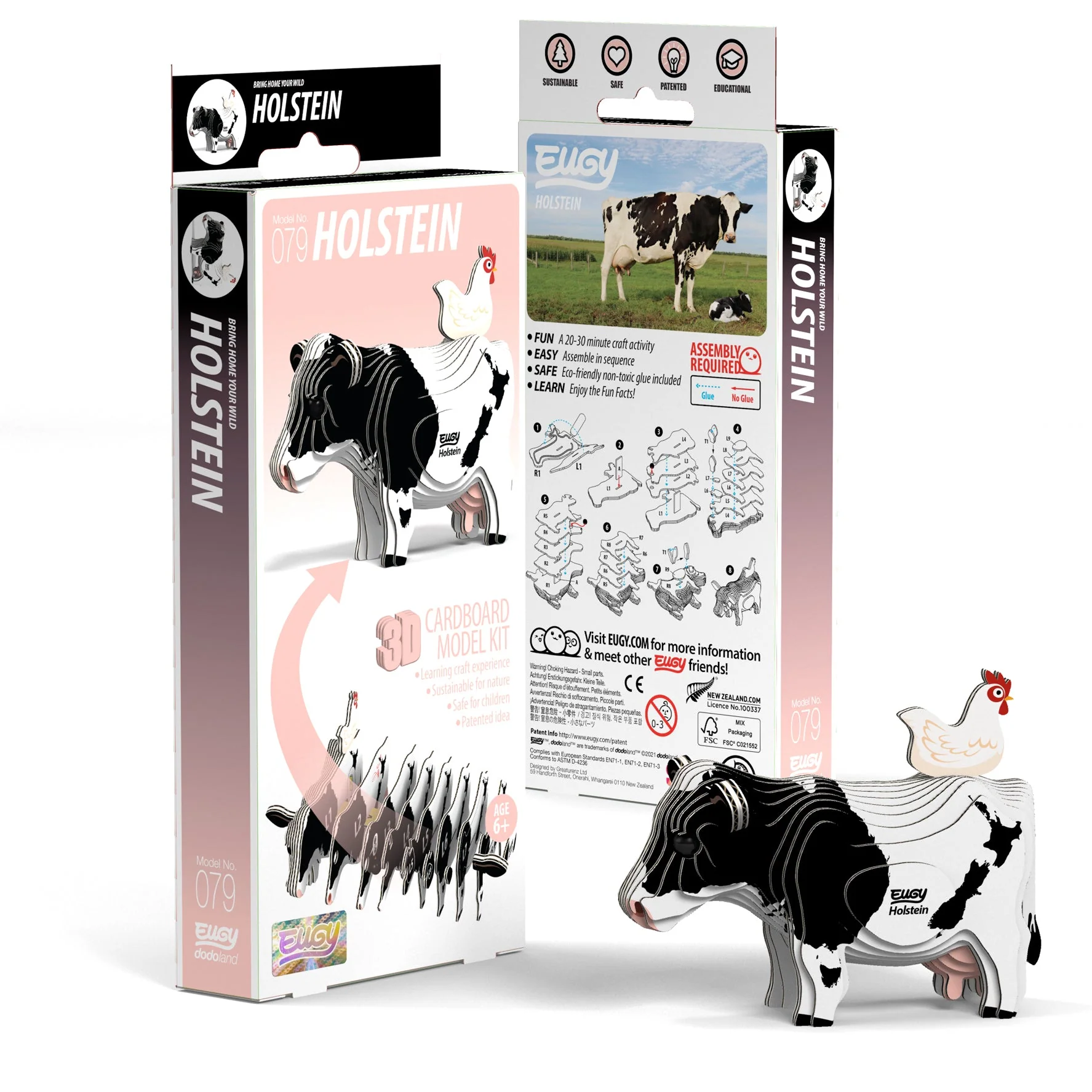 3D puzzel - Boerderijdier Holstein Friese Koe - Image 8