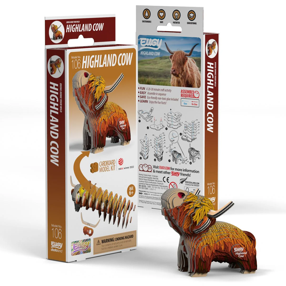 3D puzzel - Boerderijdier Hoogland Koe - Image 5