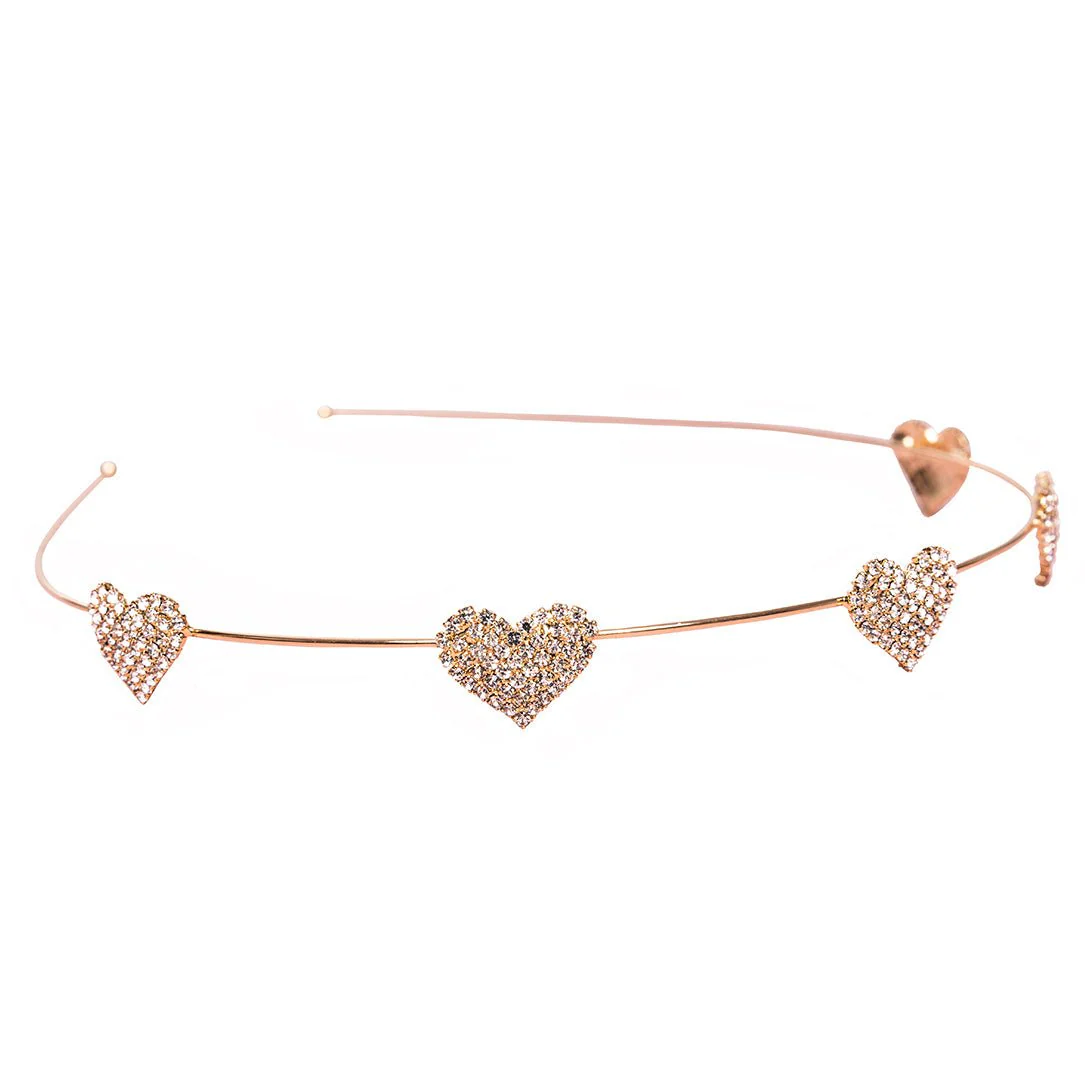 Diadeem Boutique Rhinestone Heart Headband