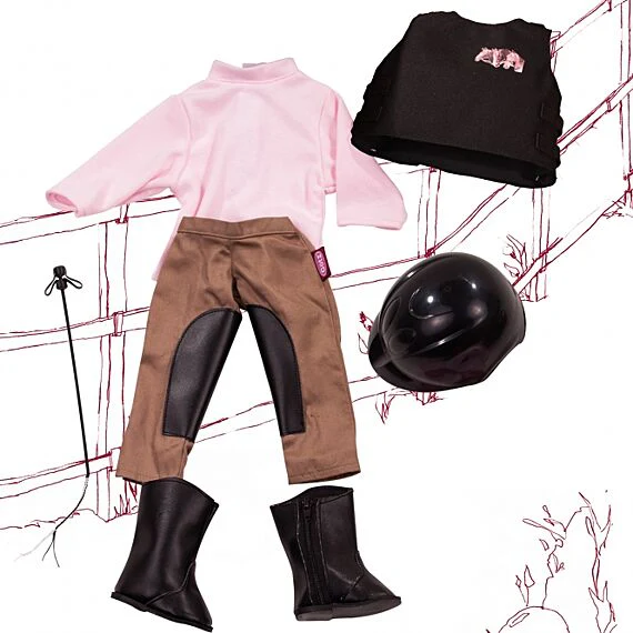 Poppenoutfit Boutique Set Riding Fun voor staande poppen van 36-50 cm - Image 3