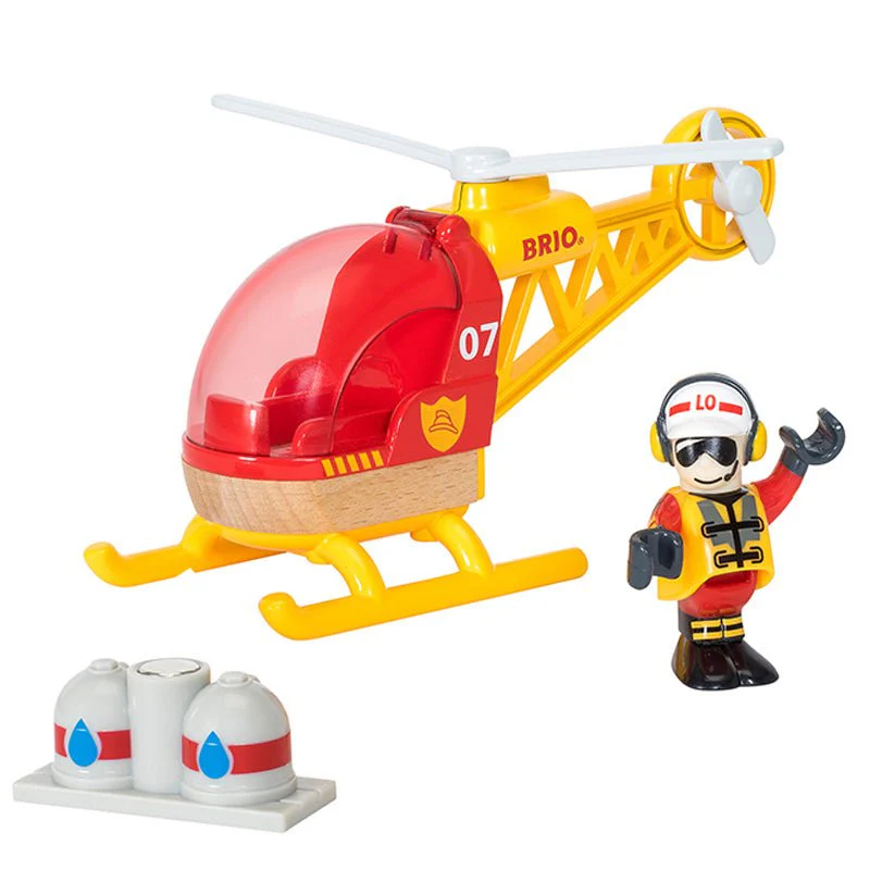 Speelset Brandweer Helikopter met 1 figuurtje
