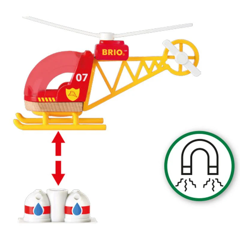 Speelset Brandweer Helikopter met 1 figuurtje - Image 4