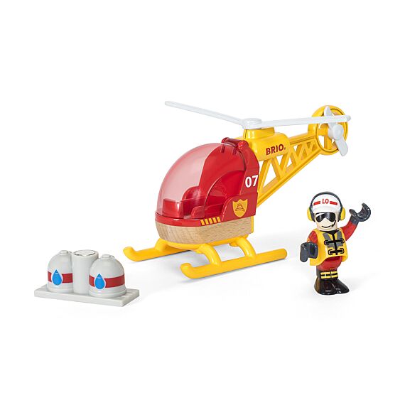 Speelset Brandweer Helikopter met 1 figuurtje - Image 6