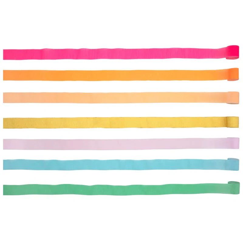 Slingers Bright Crepe Paper Streamers - set van 7 - Image 4