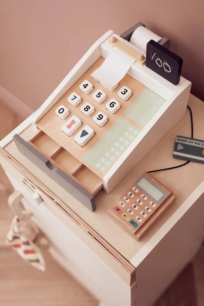 Houten speelgoedkassa - Cash register - Image 6