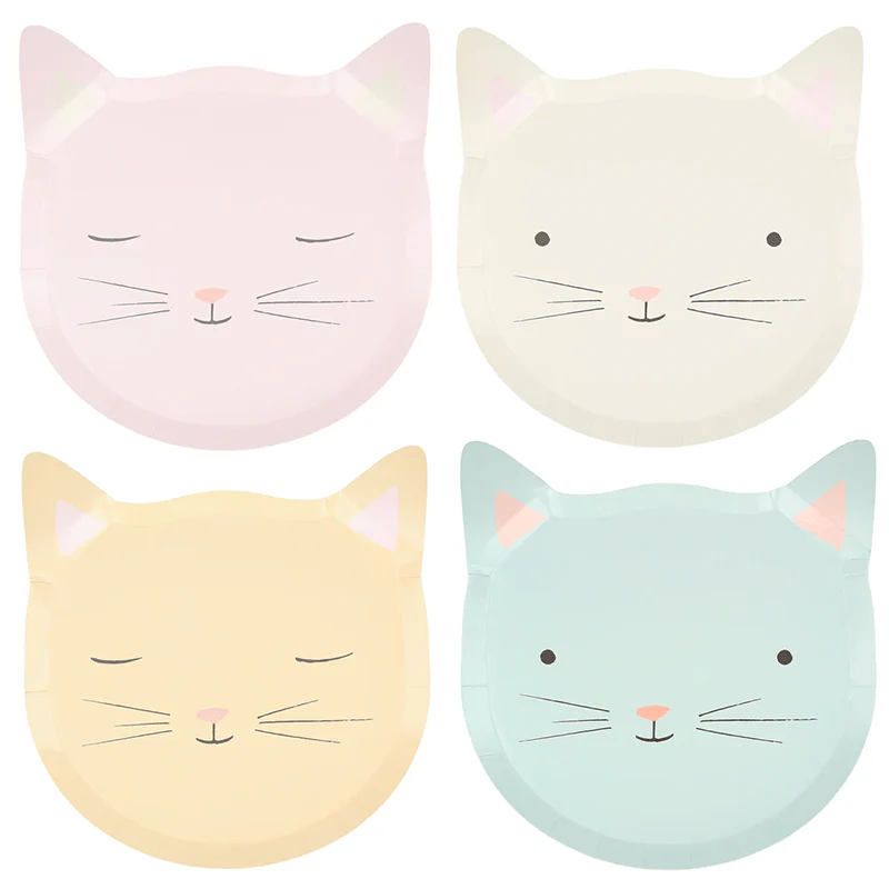 Feestbordjes Cat Plates - set van 8