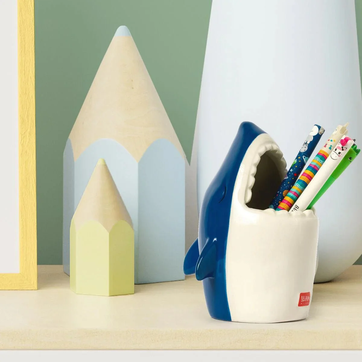 Ceramic Pen Holder - Desk Friends Shark - Image 2