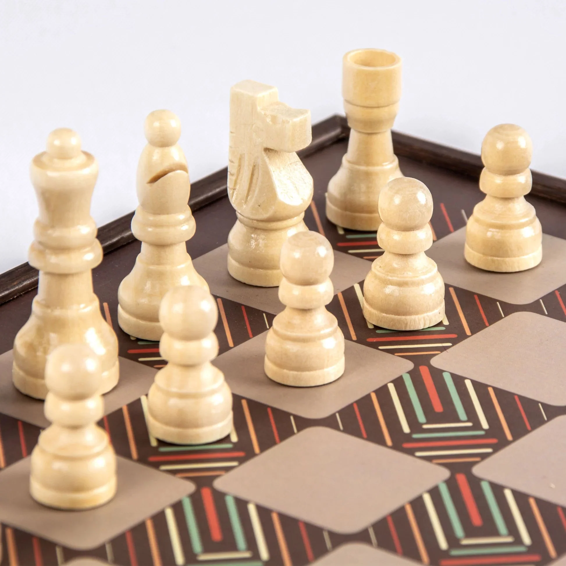 Vintage 4-in-1 Combo Speelset: Schaken, Backgammon, Ludo & Slangen - Image 3