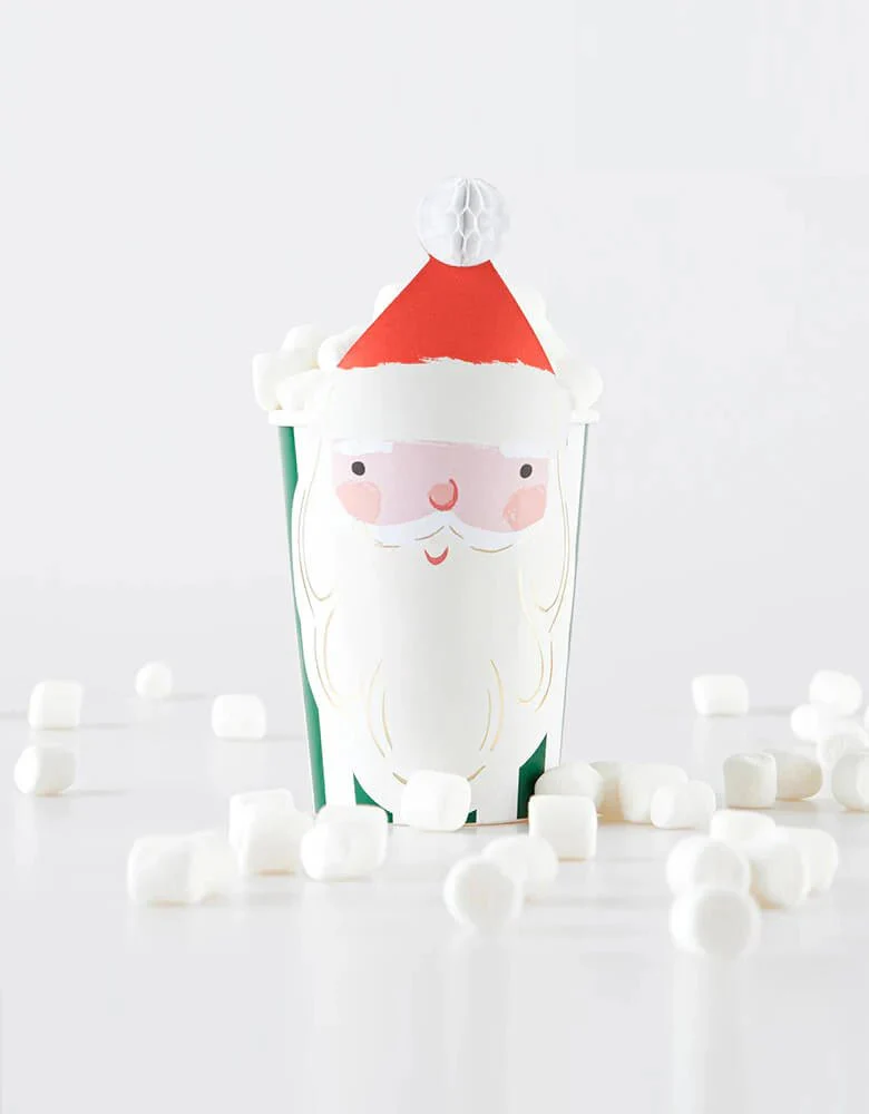Feestbekers Christmas Honeycomb Cups - set van 8 - Image 3