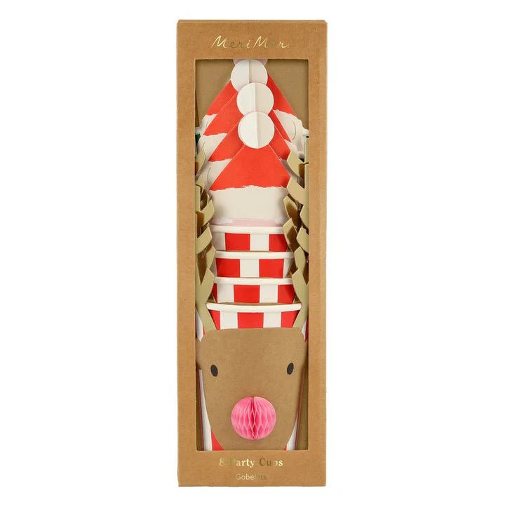 Feestbekers Christmas Honeycomb Cups - set van 8 - Image 5