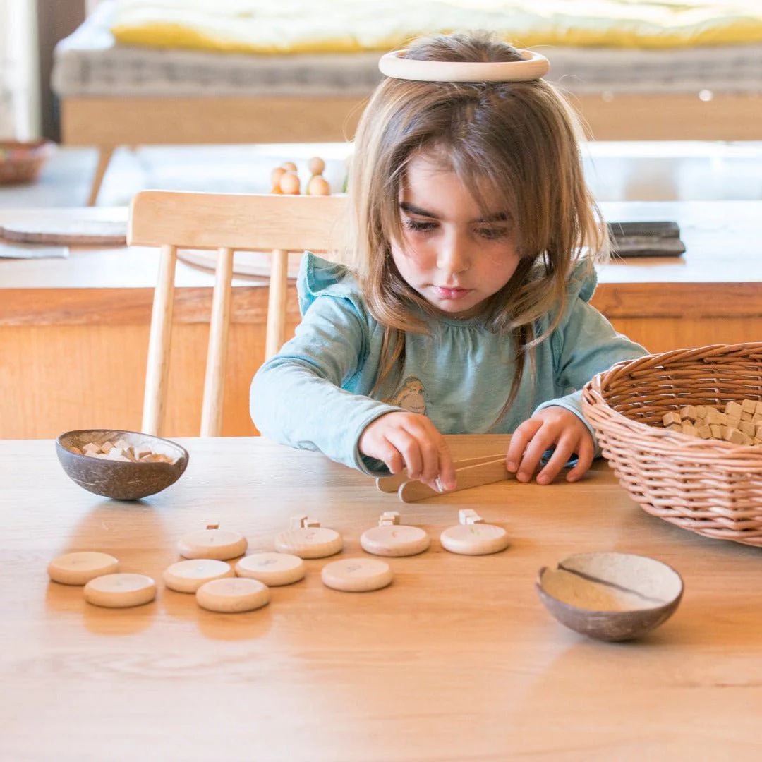 Houten munten Coins to count - set van 60 - Image 3