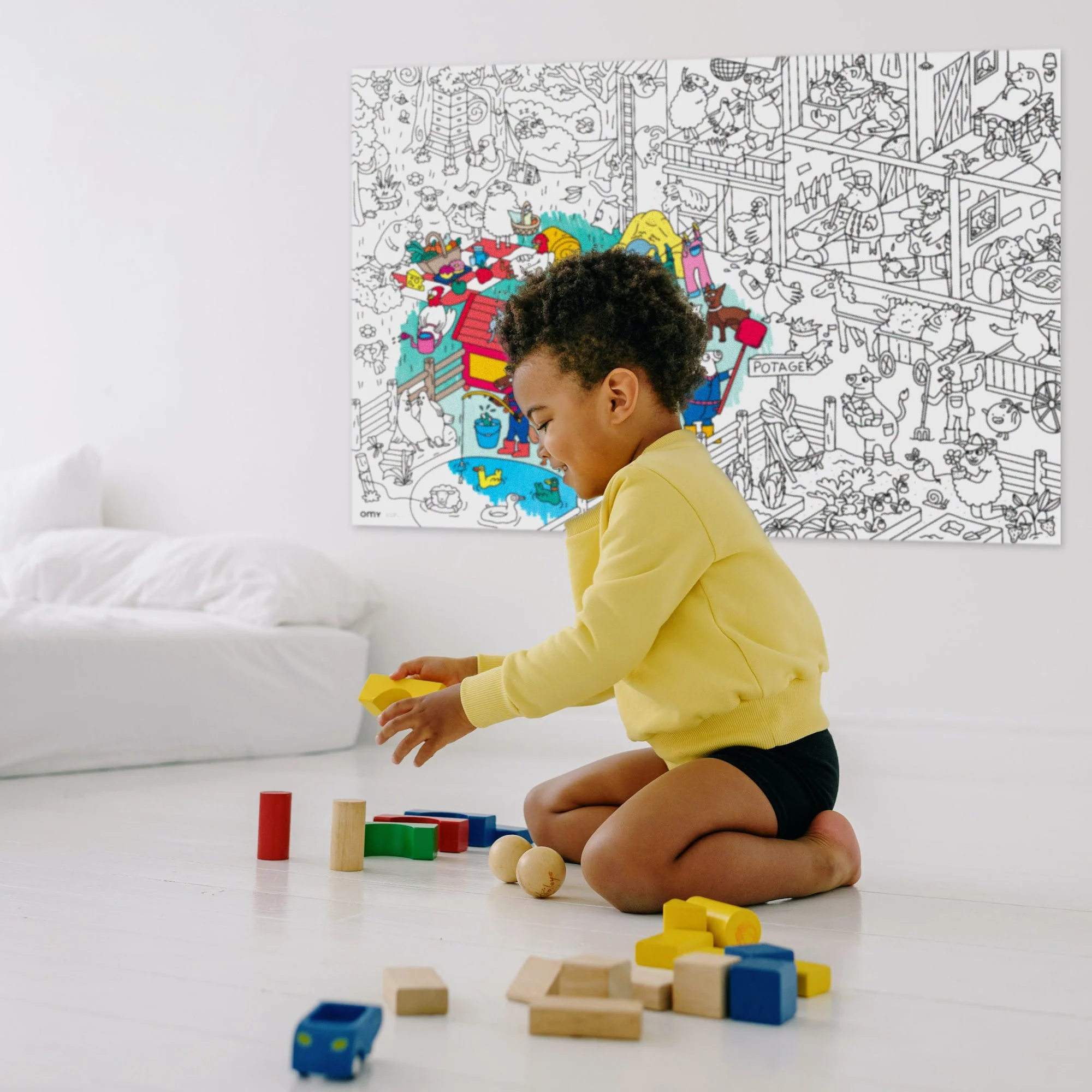 Grote kleurposter Giant Coloring Poster - Crazy Farm - Image 2