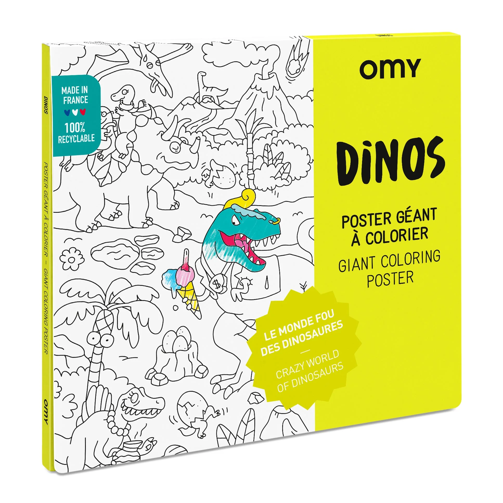 Grote kleurposter Giant Coloring Poster - Dinos