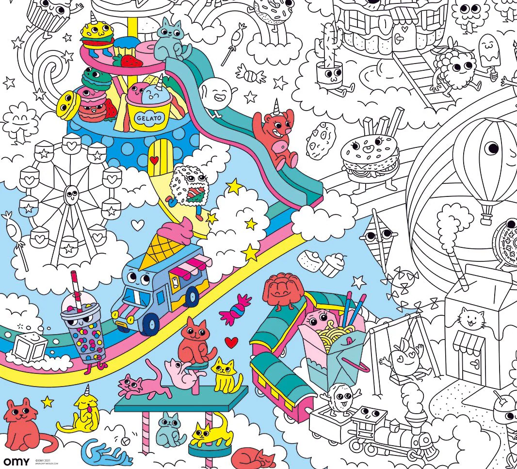 Grote kleurposter Giant Coloring Poster - Kawaïï - Image 3