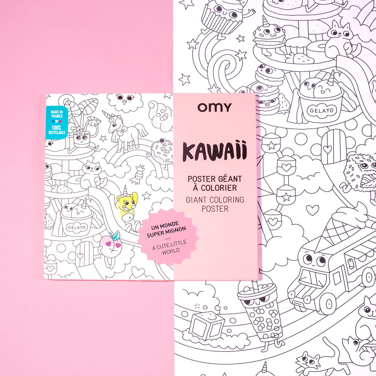 Grote kleurposter Giant Coloring Poster - Kawaïï - Image 4