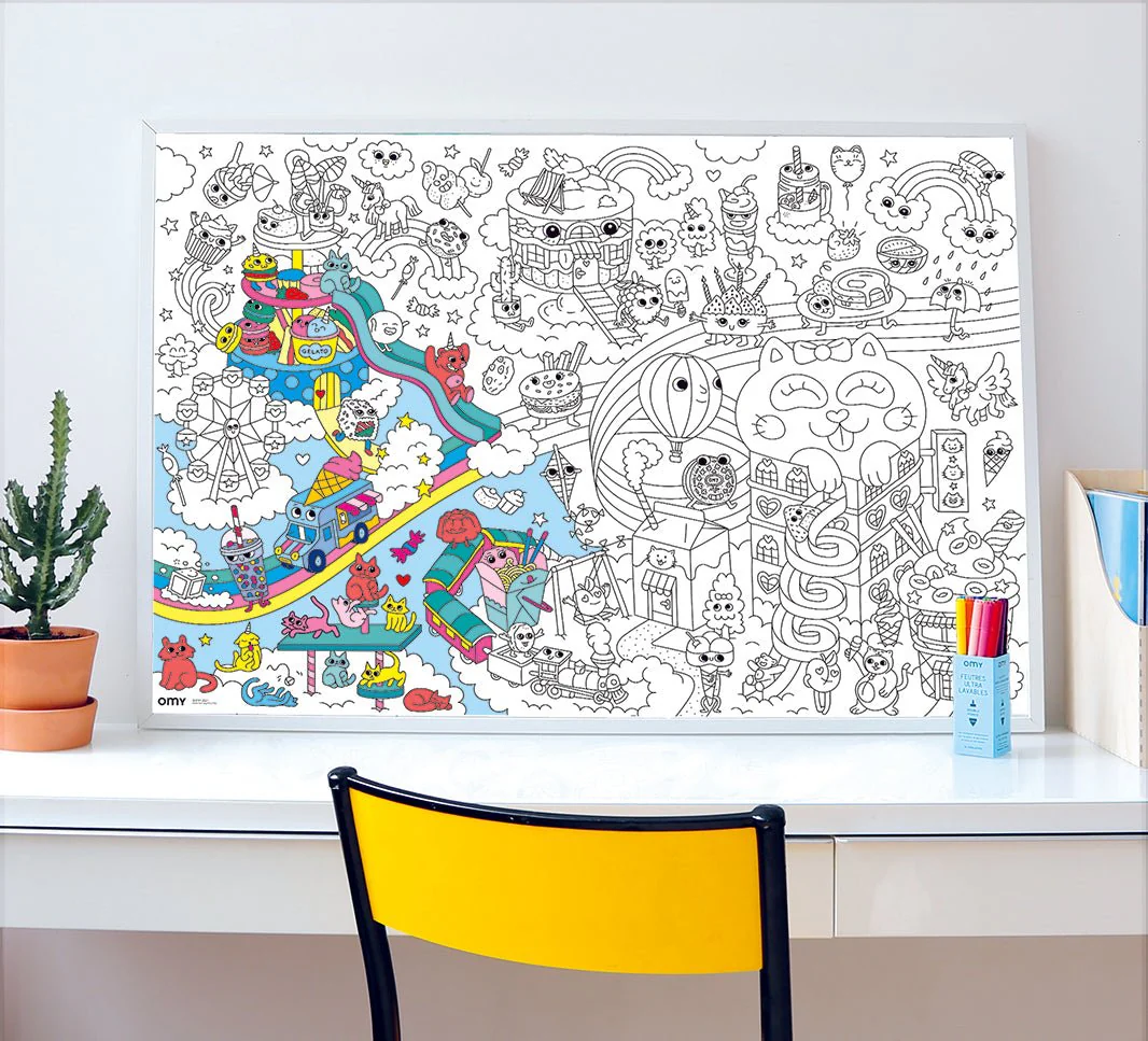 Grote kleurposter Giant Coloring Poster - Kawaïï - Image 8