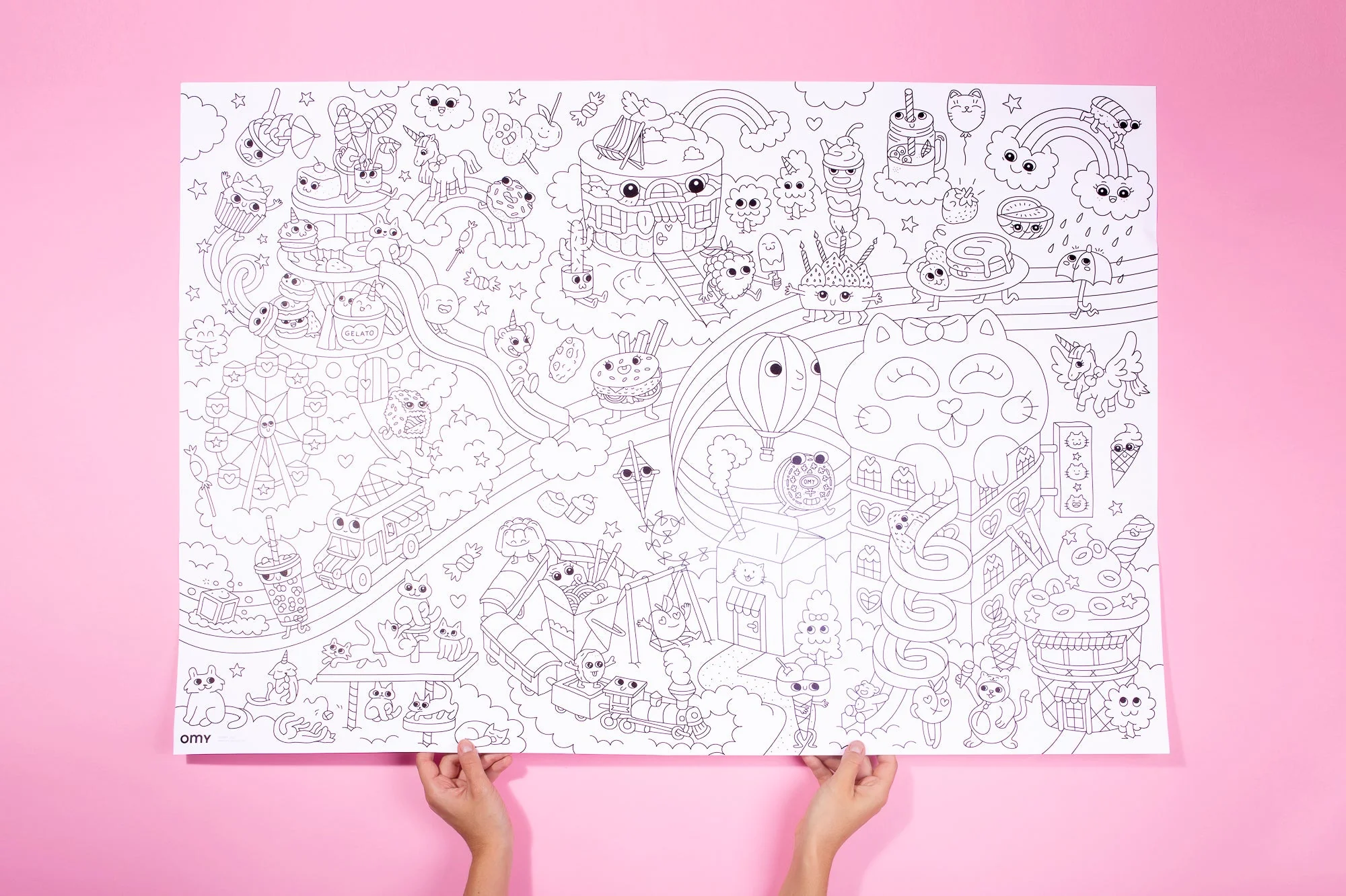 Grote kleurposter Giant Coloring Poster - Kawaïï - Image 9