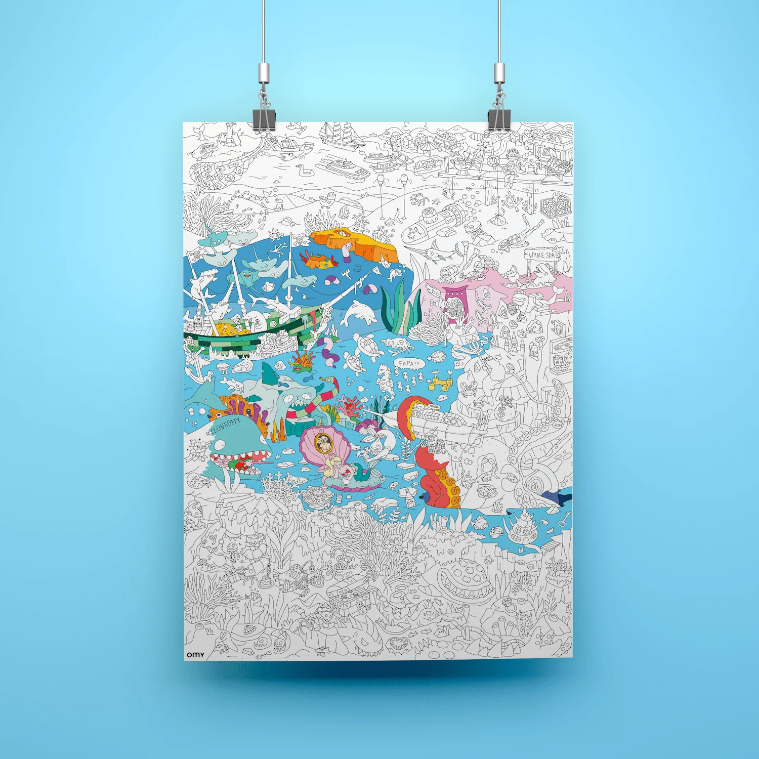 Grote kleurposter Giant Coloring Poster - Ocean - Image 3