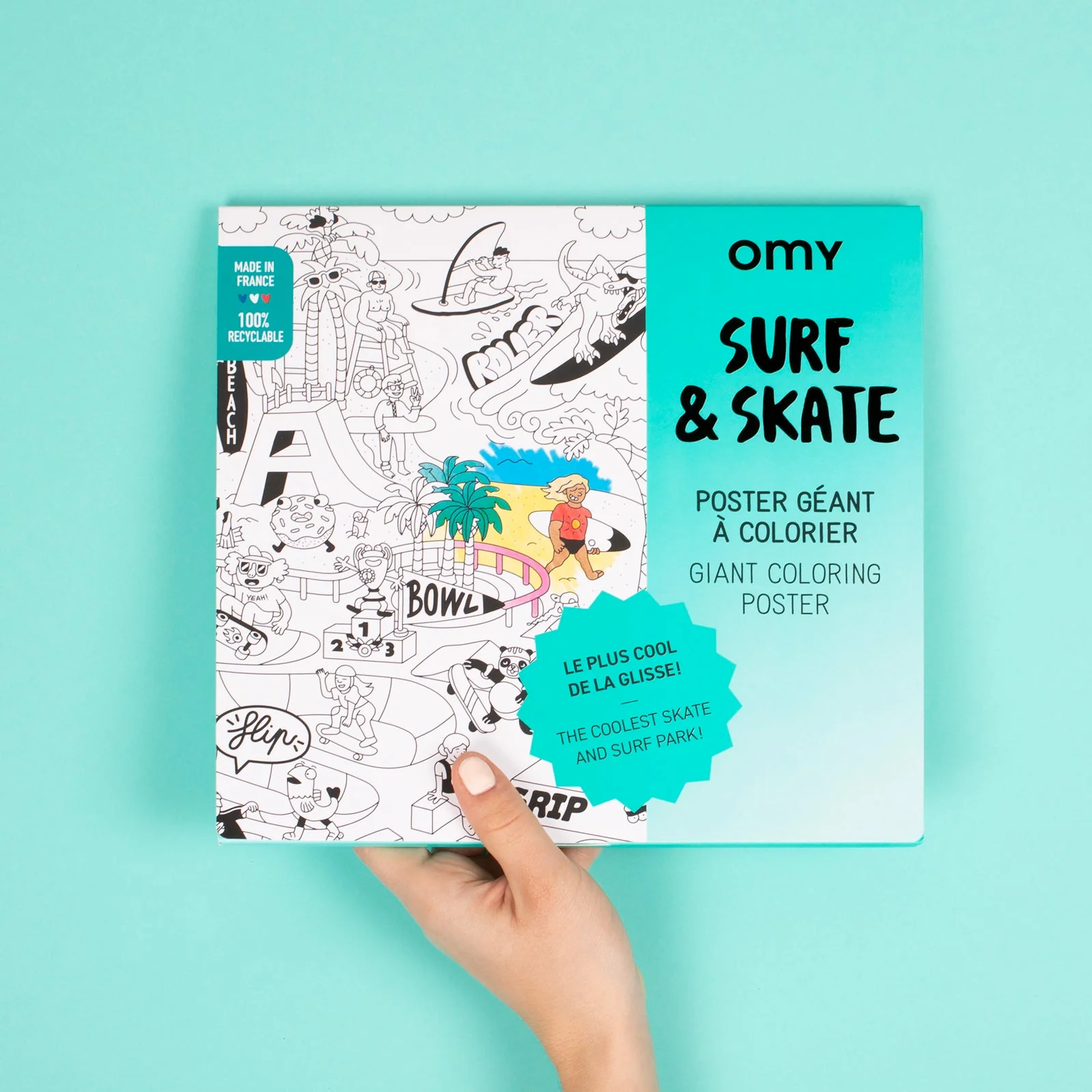 Grote kleurposter Giant Coloring Poster - Surf & skate - Image 5