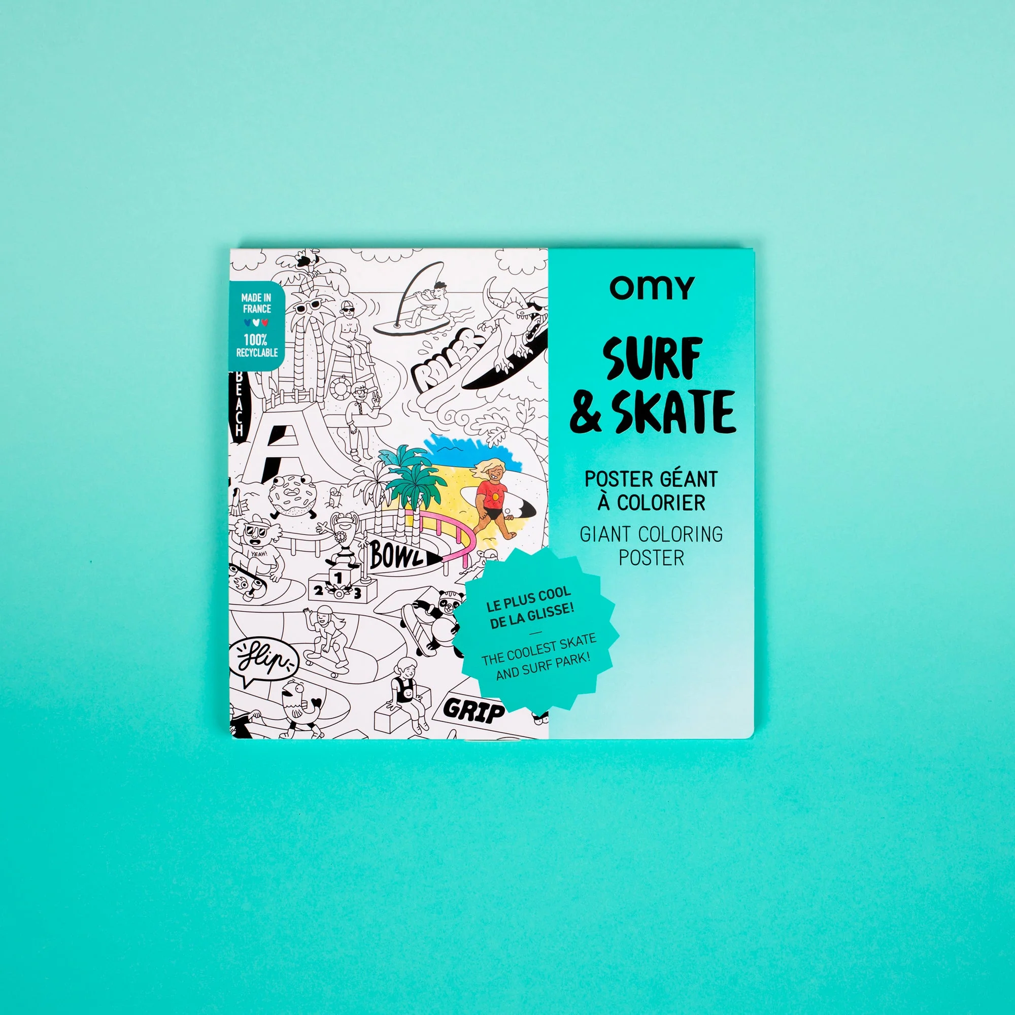 Grote kleurposter Giant Coloring Poster - Surf & skate - Image 7
