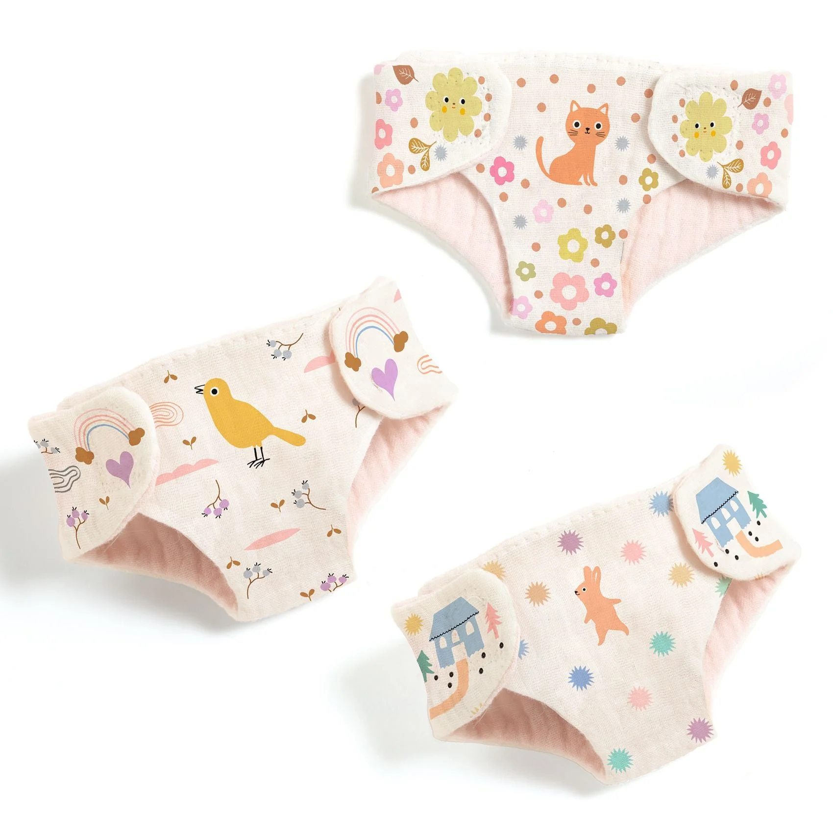 Set van 3 poppenluiers