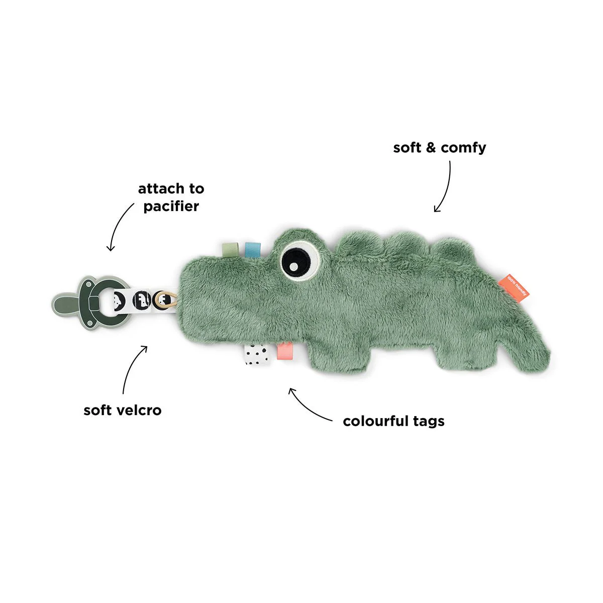 Fopspeendoekje - Cozy friend Croco Green - Image 4